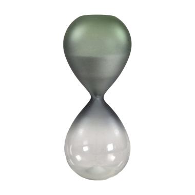 Clessidra Vetro Blu con Sabbia Bianca cm.Ã˜6x14 | Mascagni