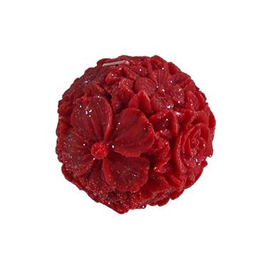 Candela Fiorita Profumata Rossa cm.Ã˜10 |Cereria Parma