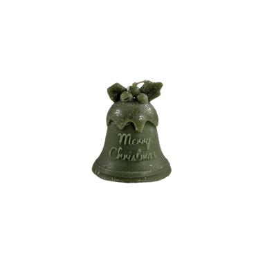 Candela Natale Profumata Campanella Verde Brinata cm.8 |Cereria Parma