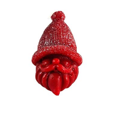 Candela Natale Profumata Babbo Natale Rossa Brinata cm.9 |Cereria Parma