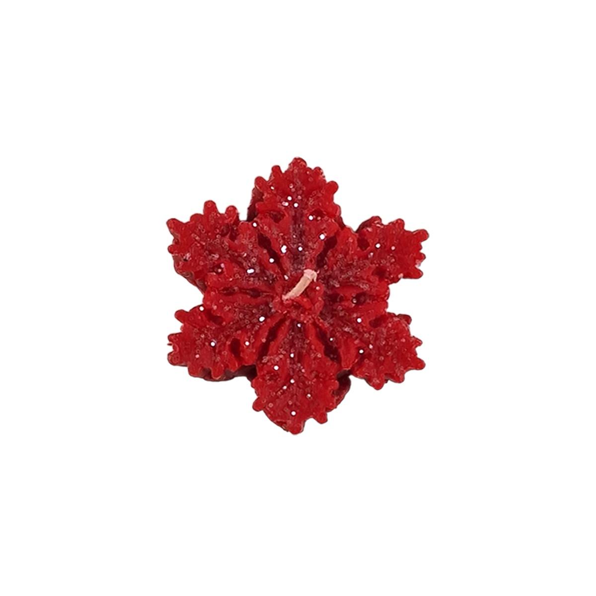 Candela Natale Profumata Fiocco Neve Rosso cm.6/7xh2 4 Modelli |Cereria Parma