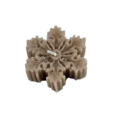 Candela Natale Profumata Fiocco Neve Grigio cm.6/7xh2 4 Modelli |Cereria Parma