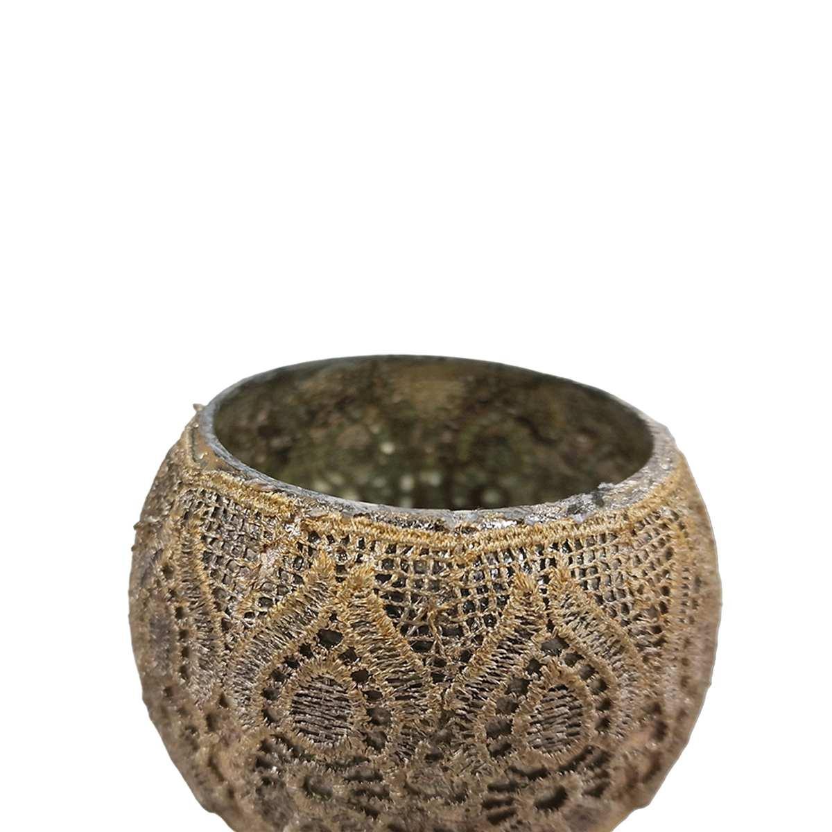 Portacandela Metallo Crochet Oro cm.Ã˜8 |Innova