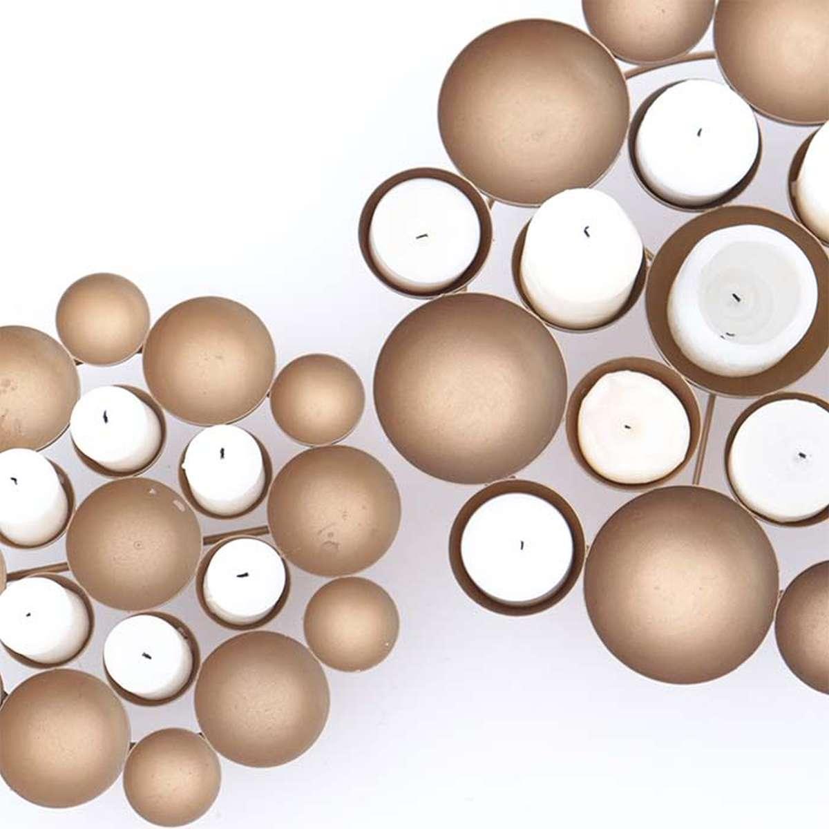 Portacandela Metallo Lullaby cm.28x28x4 |Innova