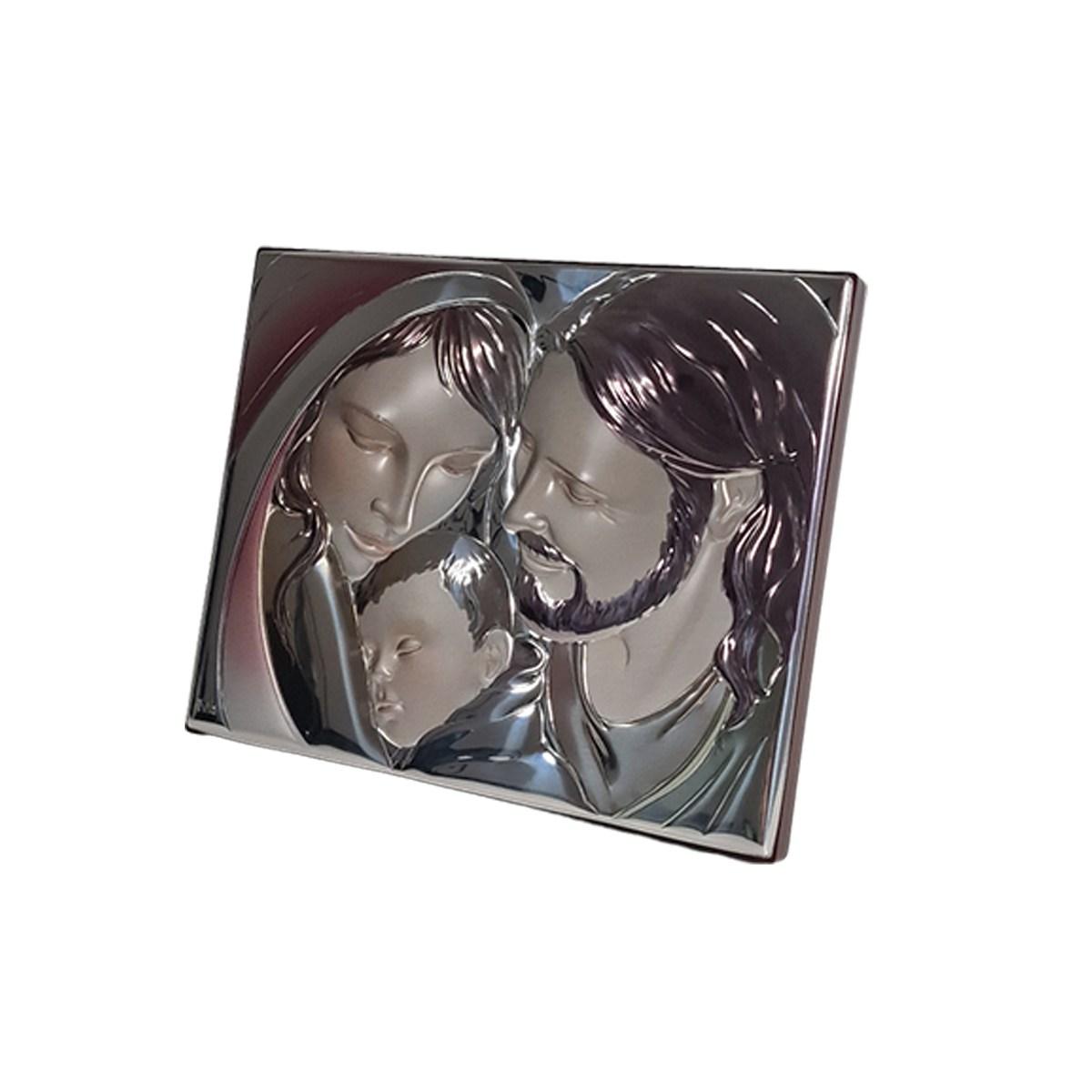 Quadro Argento cm.21x16 Sacra Famiglia | Thilia