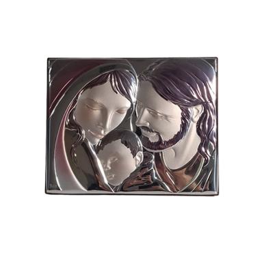 Quadro Argento cm.21x16 Sacra Famiglia | Thilia