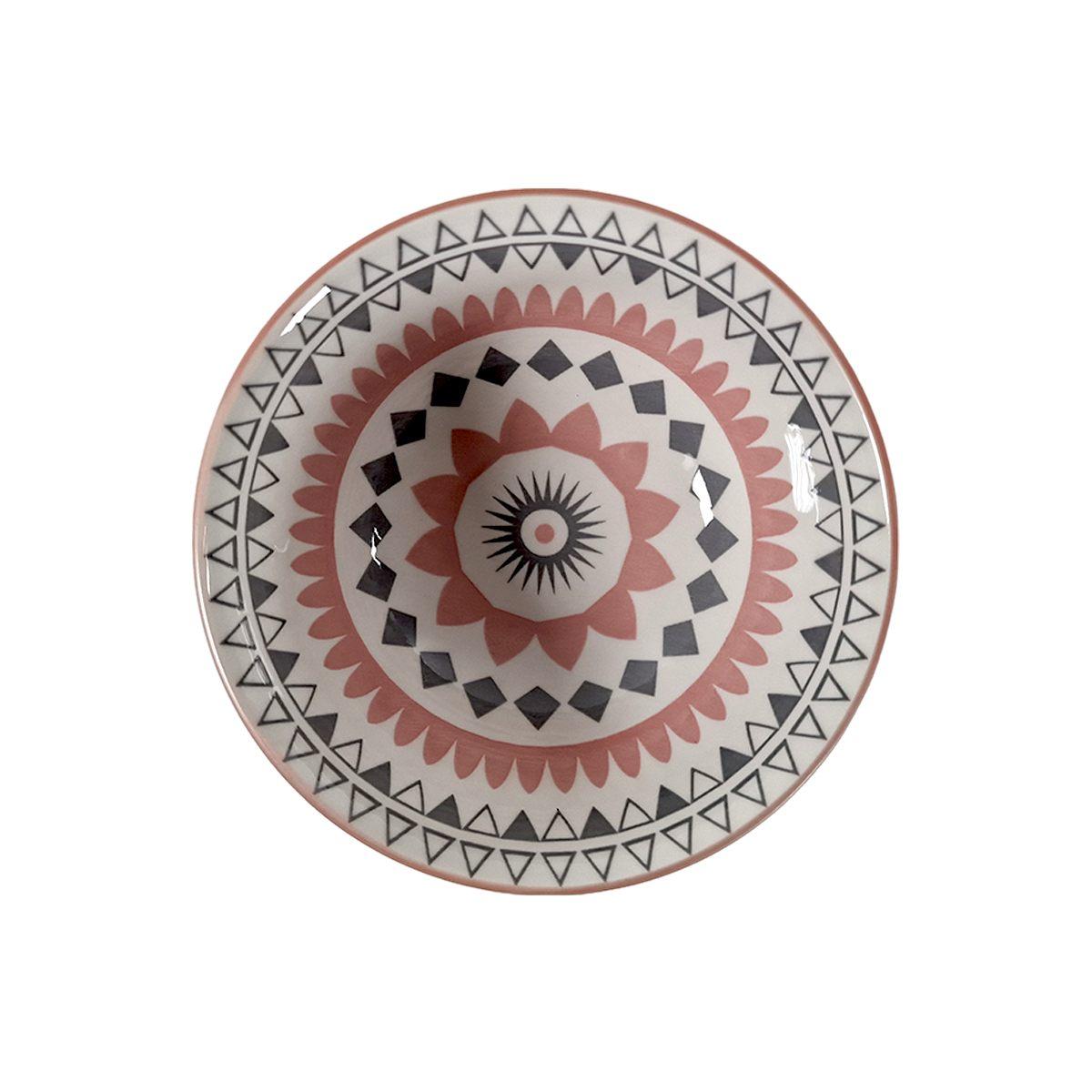 Ciotola Insalatiera cm.Ø15 Porcellana Rosa con Decori | Casa Conte