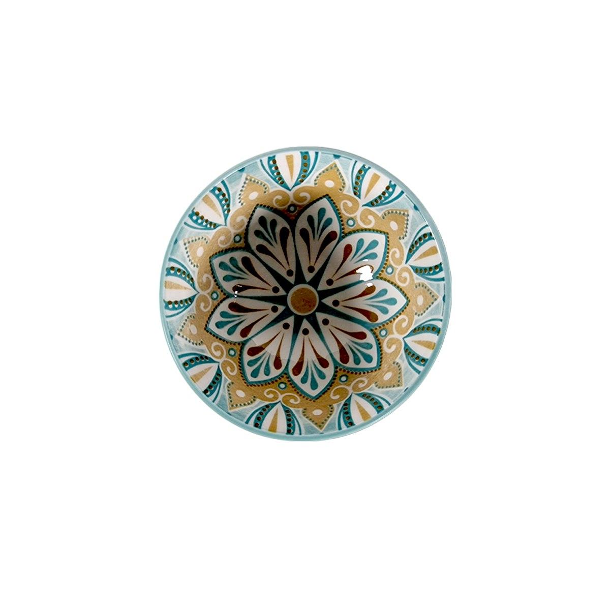 Ciotola Insalatiera cm.Ø9 Porcellana Azzurra con Decori | Casa Conte