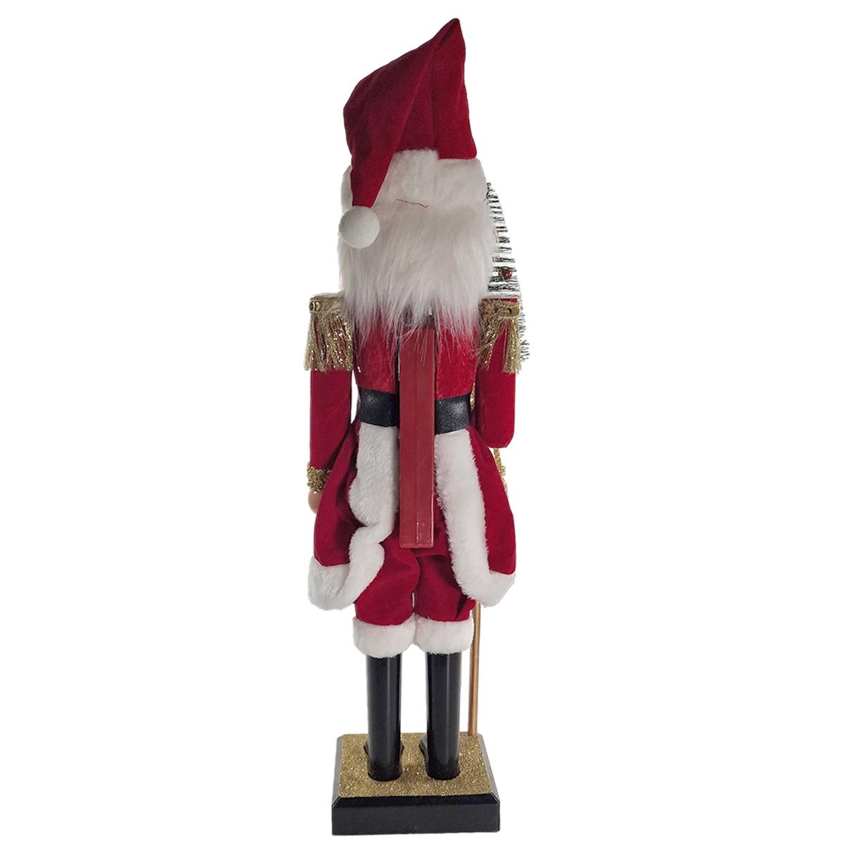 Soldatino Schiaccianoci PVC con Abito Rosso cm.60