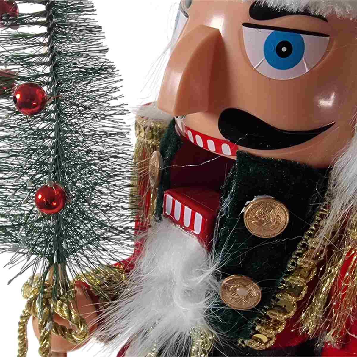 Soldatino Schiaccianoci PVC con Abito Rosso cm.60