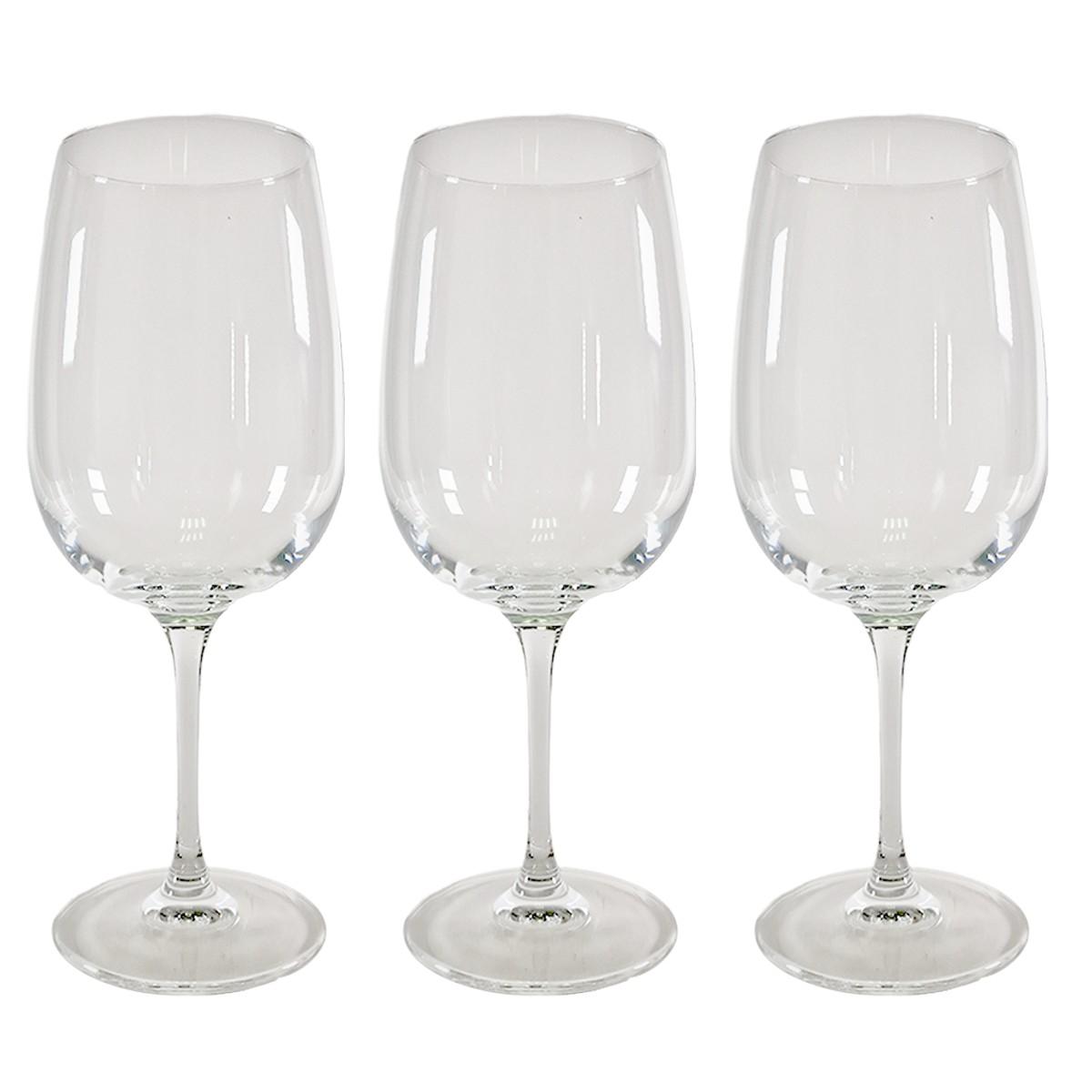 Bicchieri Vetro Set pz.3 Vino Calice Spazio ml.500 | Bormioli