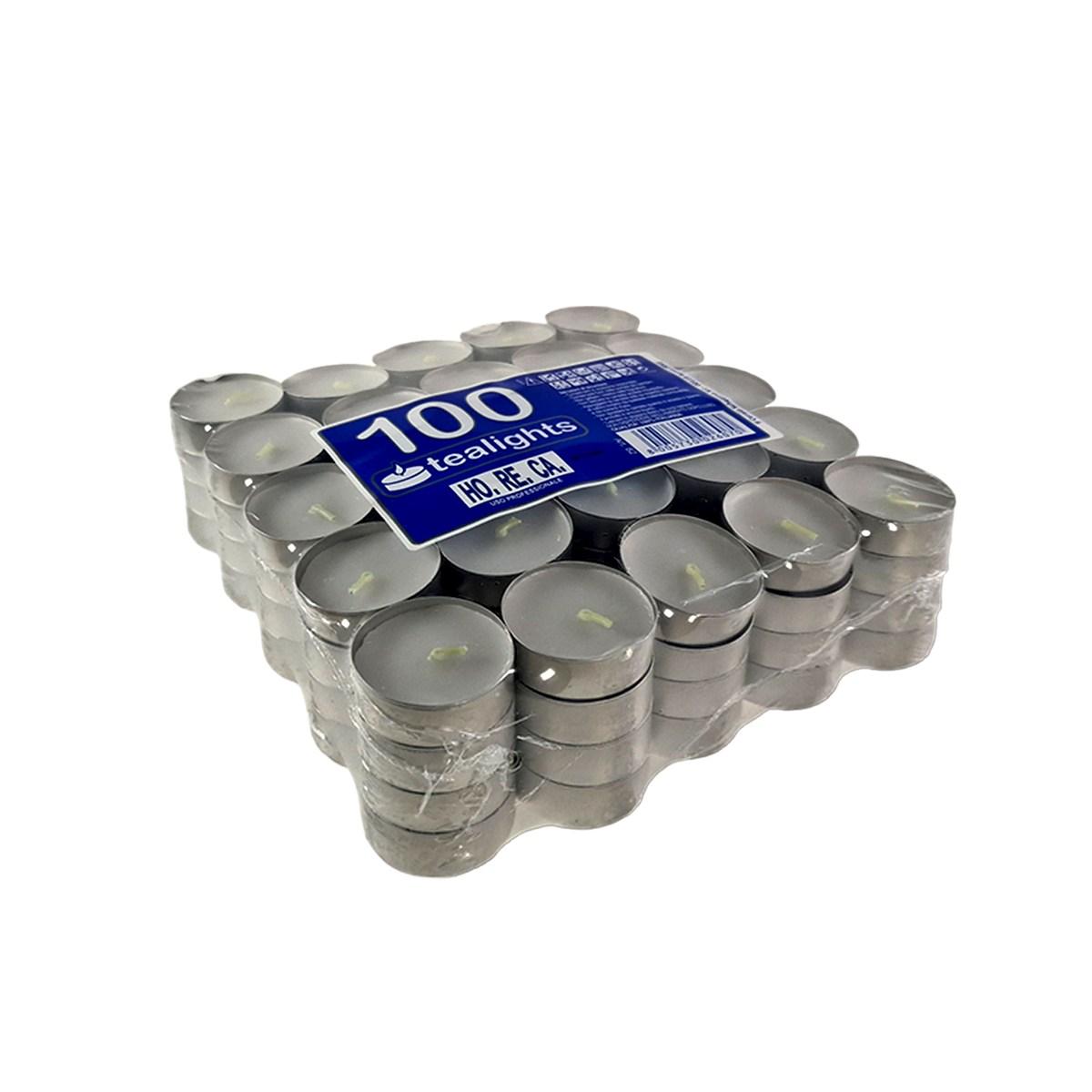 Candela Tea Light pz.100 Bianche |Cereria di Giorgio