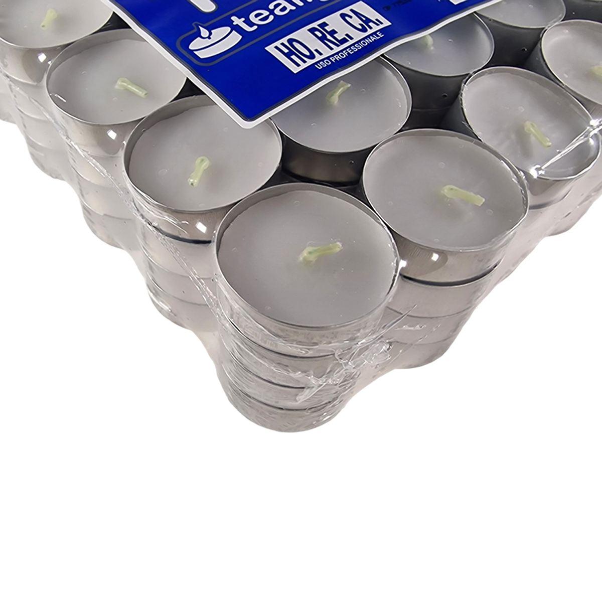 Candela Tea Light pz.100 Bianche |Cereria di Giorgio