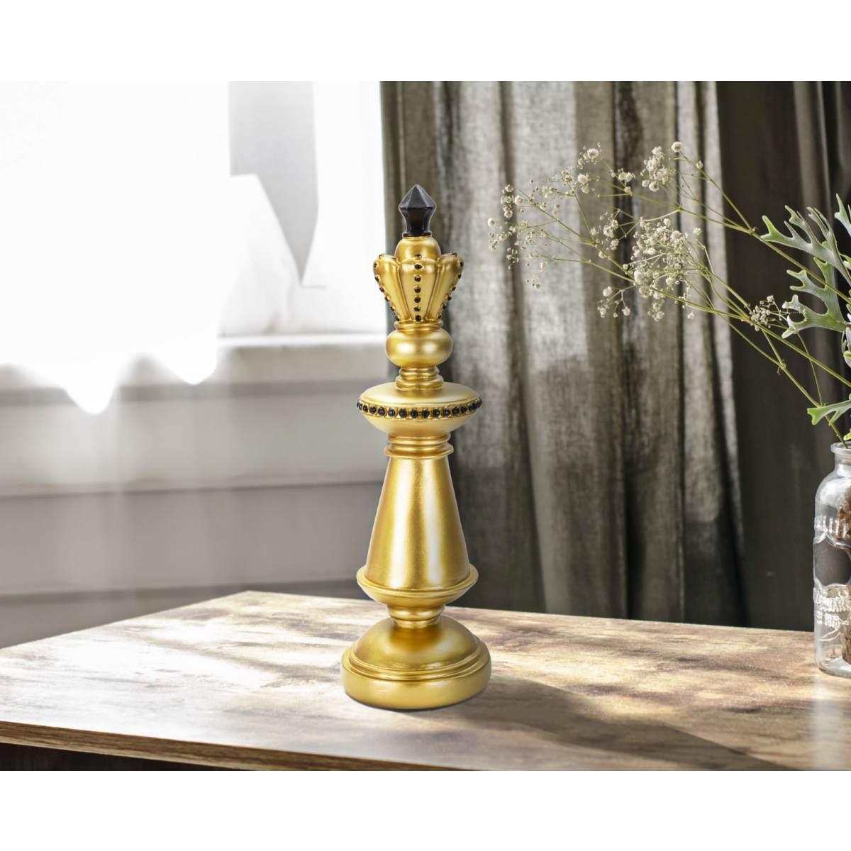 Scultura Re Oro E Nero cm.Ø11x32,5 |Mauro Ferretti