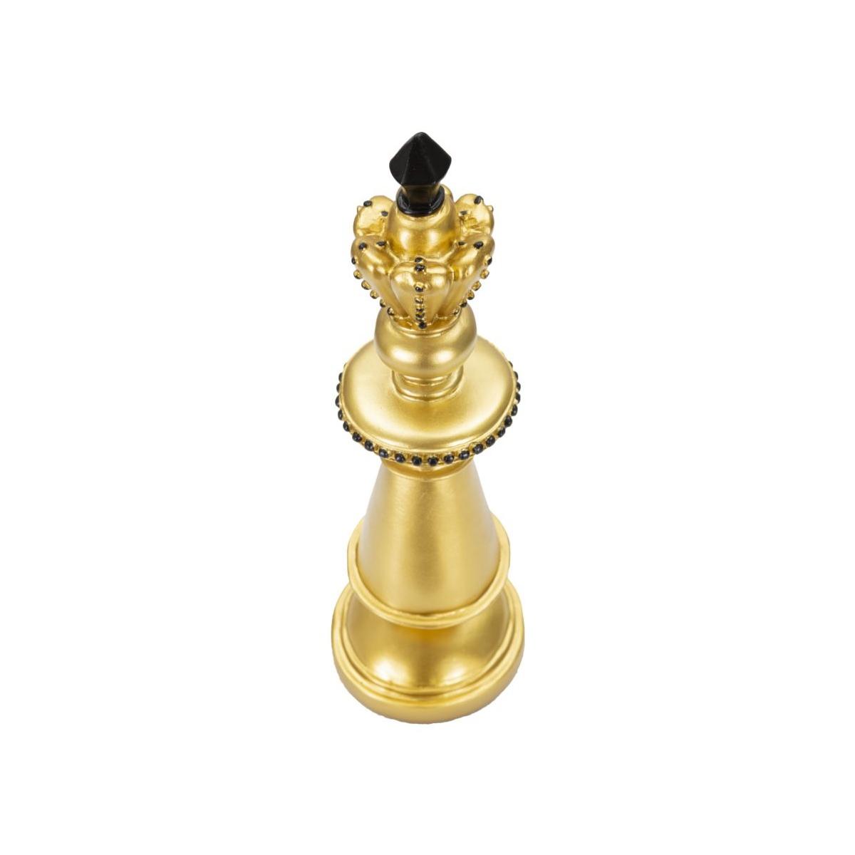 Scultura Re Oro E Nero cm.Ø13x40,5 |Mauro Ferretti