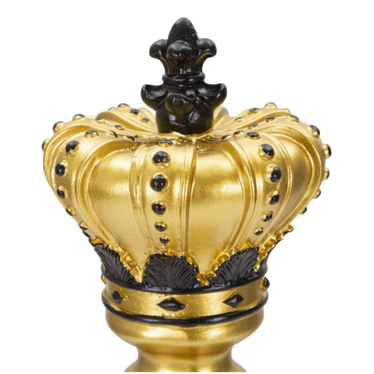 Scultura Re Oro E Nero cm.Ø13x40,5 |Mauro Ferretti