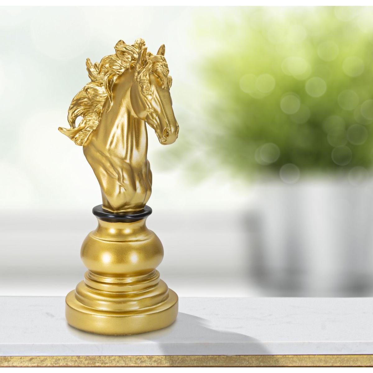 Cavallo Oro E Nero cm.14x11x27 |Mauro Ferretti