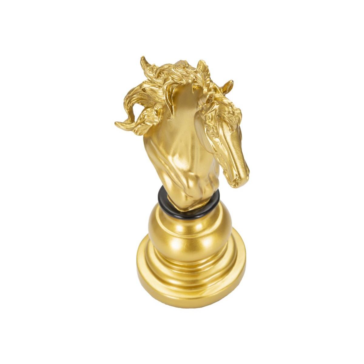 Cavallo Oro E Nero cm.14x11x27 |Mauro Ferretti