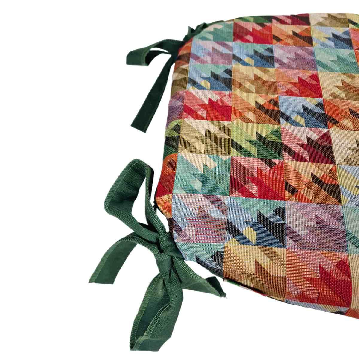 Cuscino Sedia Sagomato Gobelin cm.40x39x5 | Alore Casa