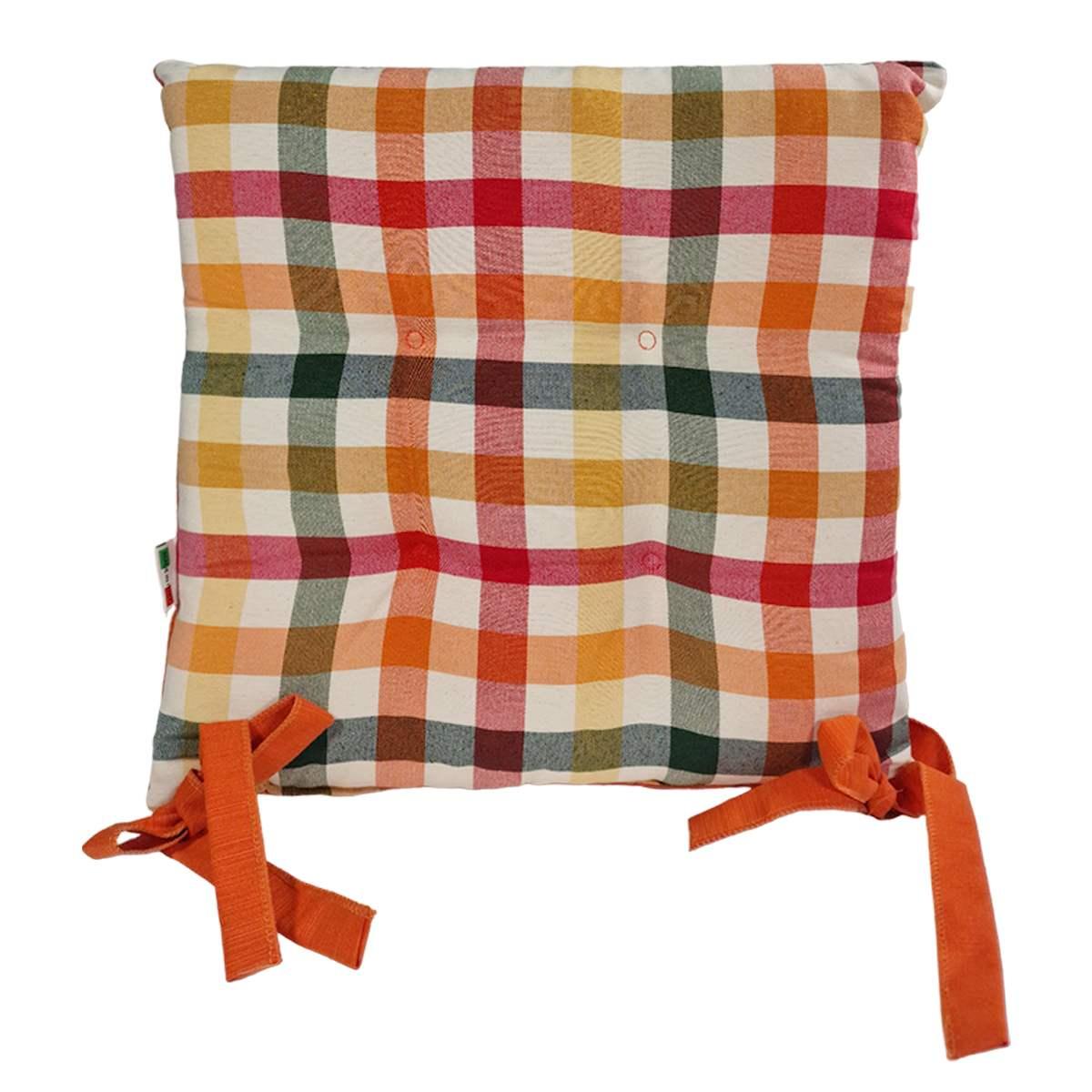 Cuscino Sedia Country Arancio cm.41x41 | Alore Casa