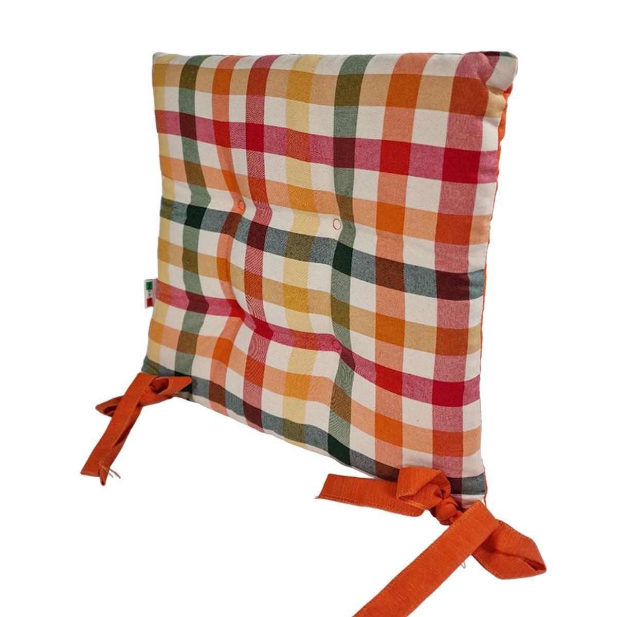 Cuscino Sedia Country Arancio cm.41x41 | Alore Casa
