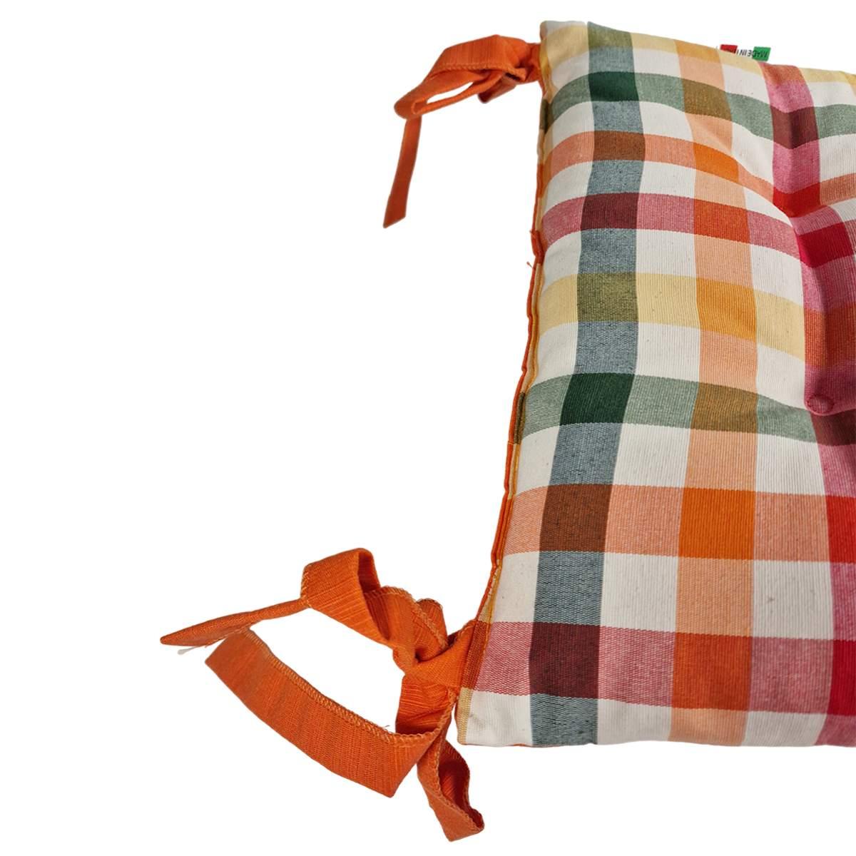 Cuscino Sedia Country Arancio cm.41x41 | Alore Casa