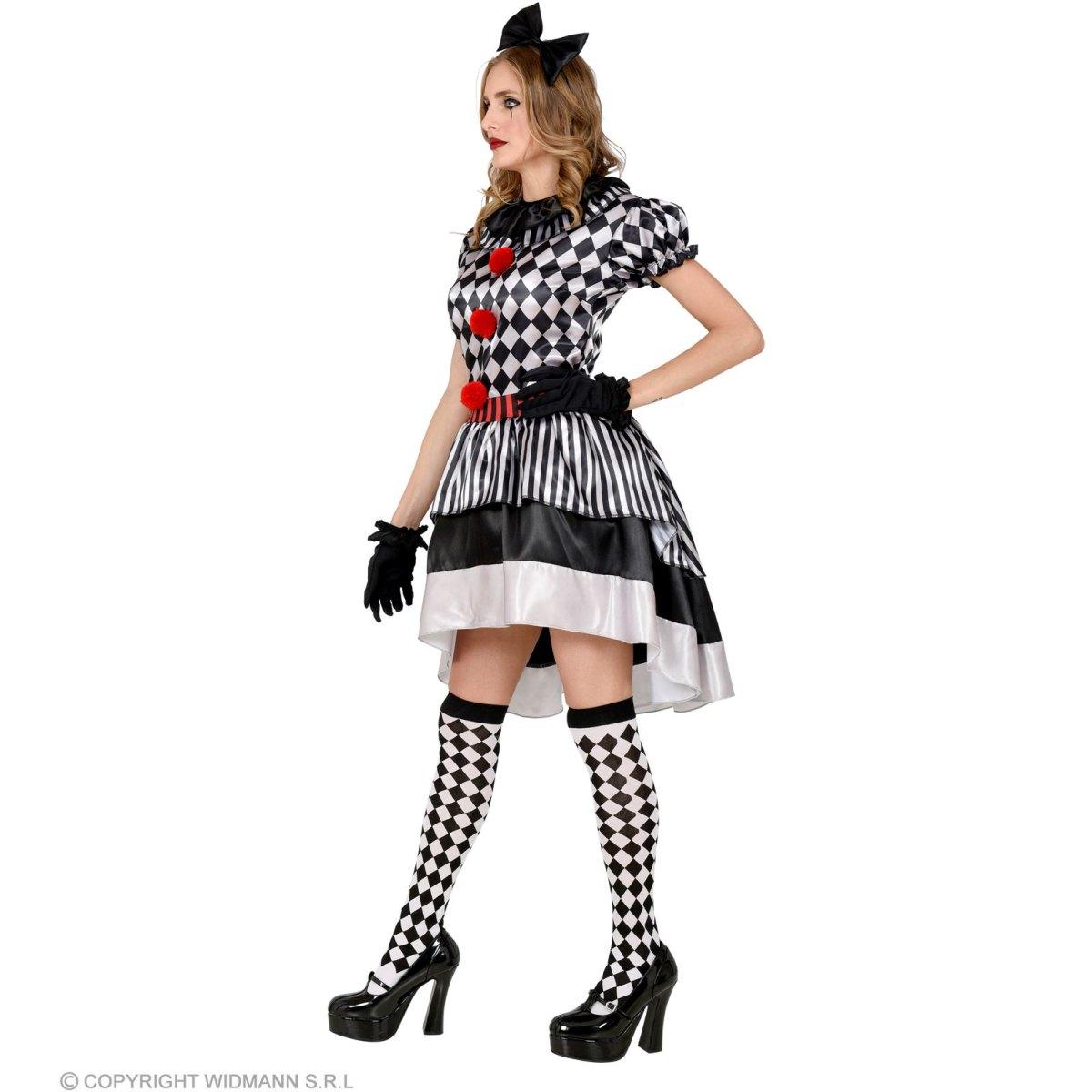 Costume Clown Clown Bianco e Nero |Widmann