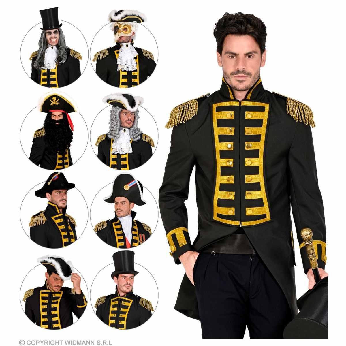 Giacca Parata Nero con Decori Oro |Widmann