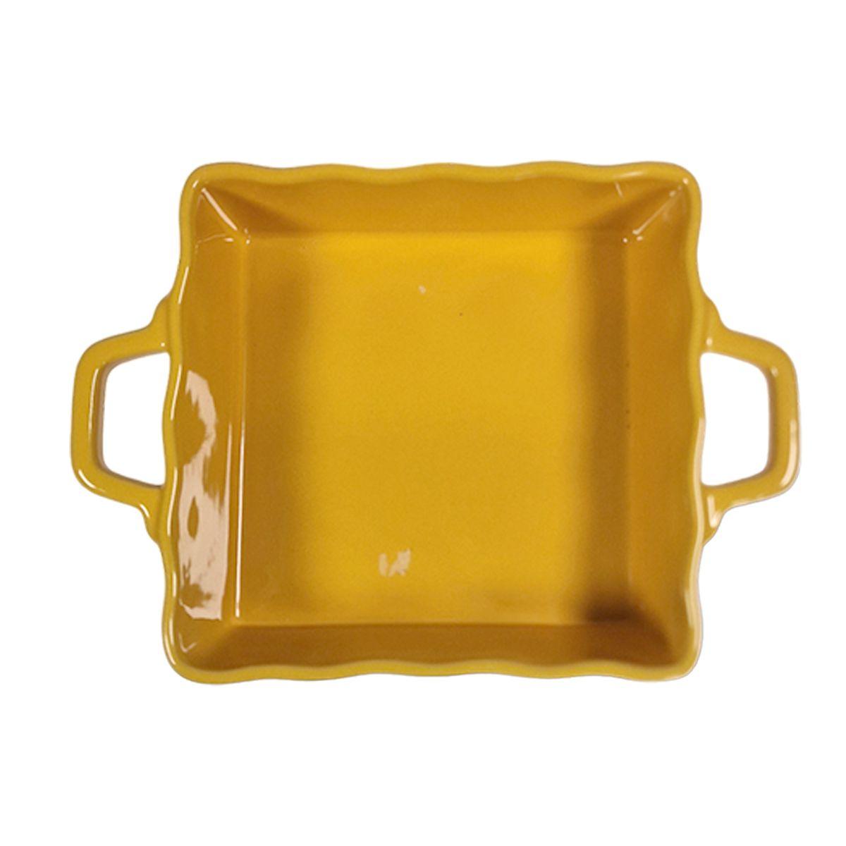 Ciotola Pirofila Stoneware Giallo Ocra cm.21x15xh6 | H&H