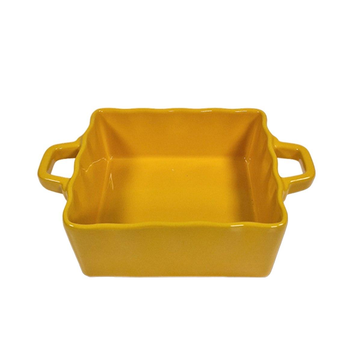 Ciotola Pirofila Stoneware Giallo Ocra cm.21x15xh6 | H&H