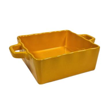 Ciotola Pirofila Stoneware Giallo Ocra cm.21x15xh6 | H&H