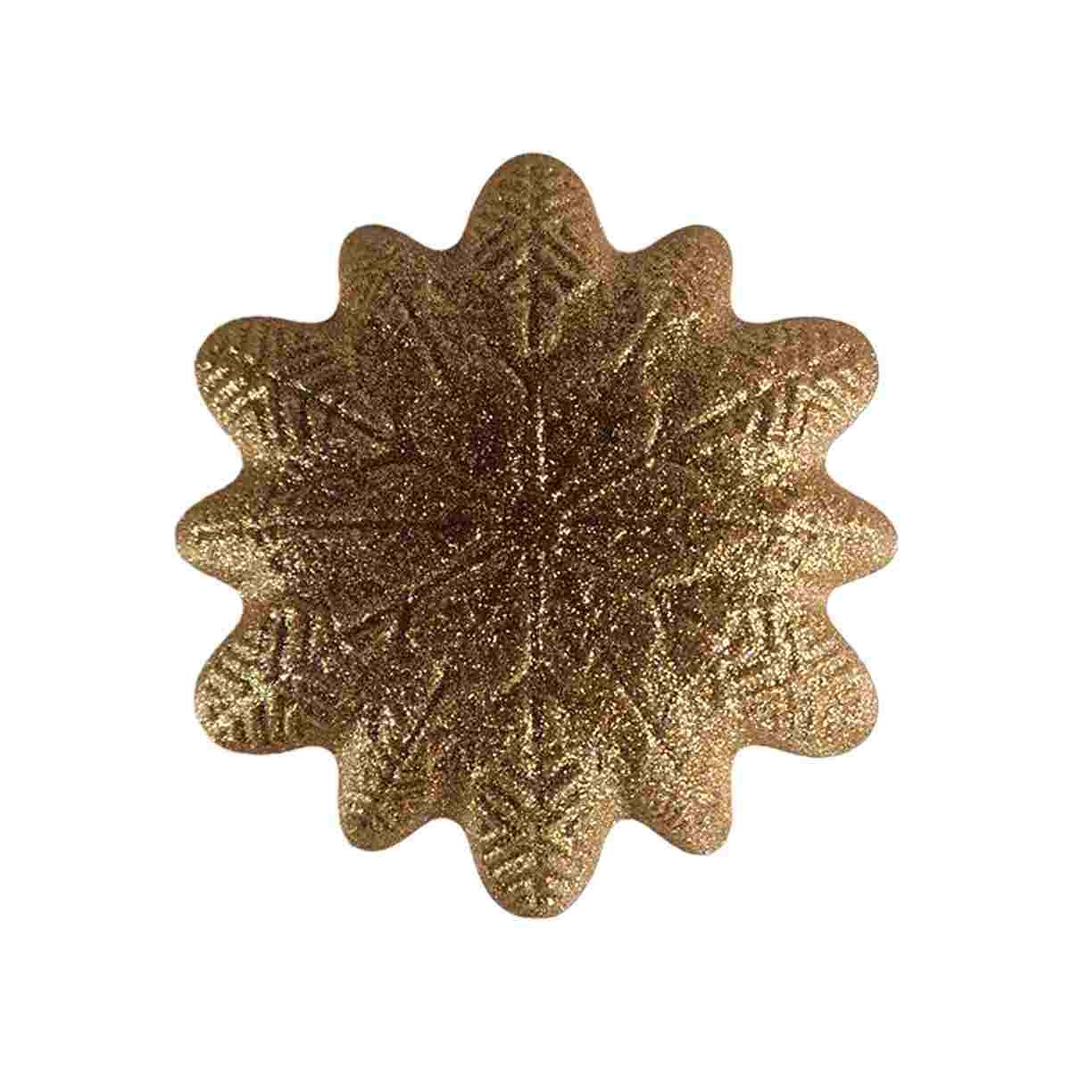 Piattino Tavola Natale Medusa Vetro Oro cm.16x16x3 |M2 Store