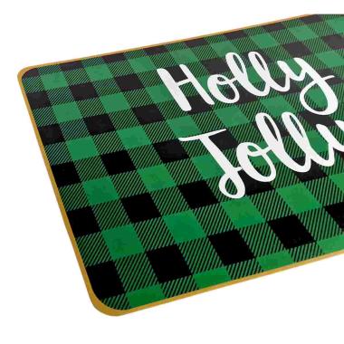 Tovaglietta Natalizia Sottopiatto PVC Tartan Quadri Verde cm.30x46 |Fade