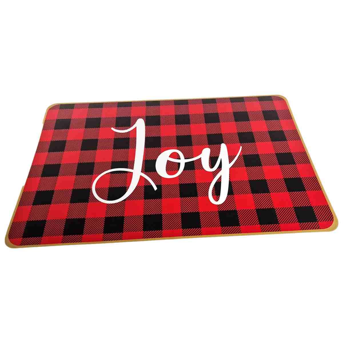 Tovaglietta Natalizia Sottopiatto PVC Tartan Quadri Rosso cm.30x46 |Fade