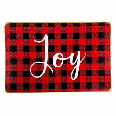 Tovaglietta Natalizia Sottopiatto PVC Tartan Quadri Rosso cm.30x46 |Fade