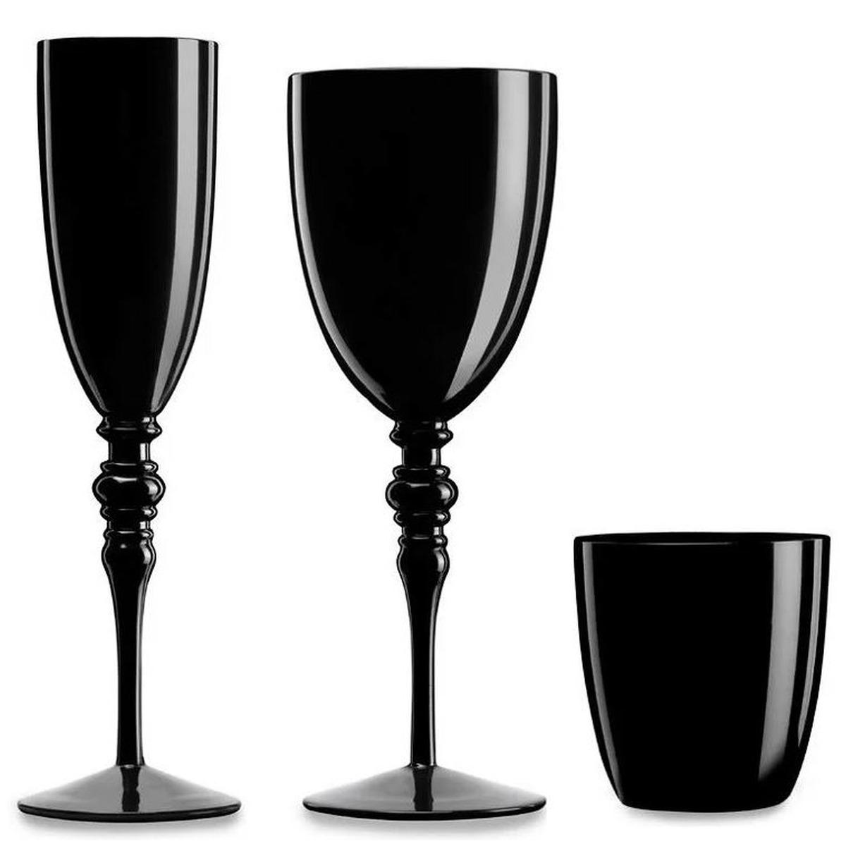 Bicchiere Vetro Singolo Calice Blake Nero ml.400 | Fade