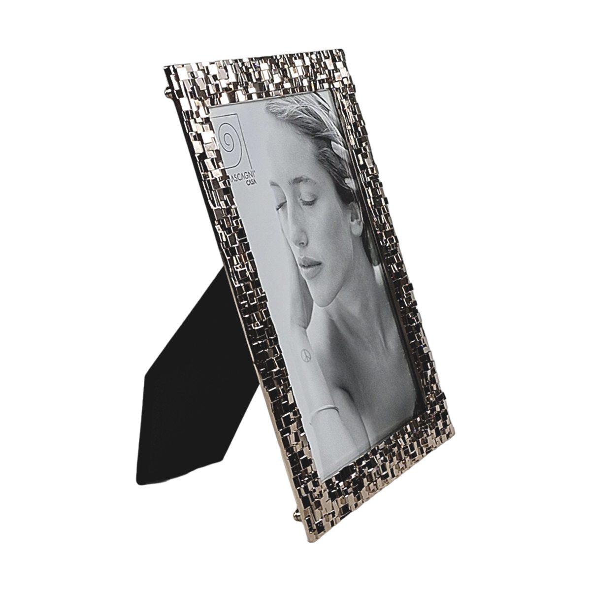 Cornice Metallo cm.13x18 Scaglie Argento | Mascagni