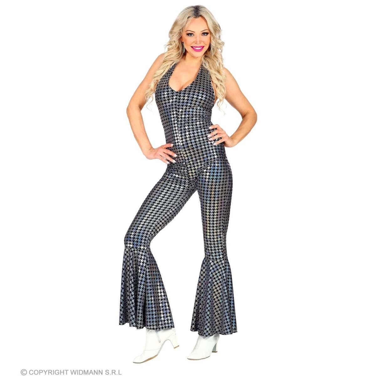 Costume Tuta Disco Anni '70 Argento |Widmann