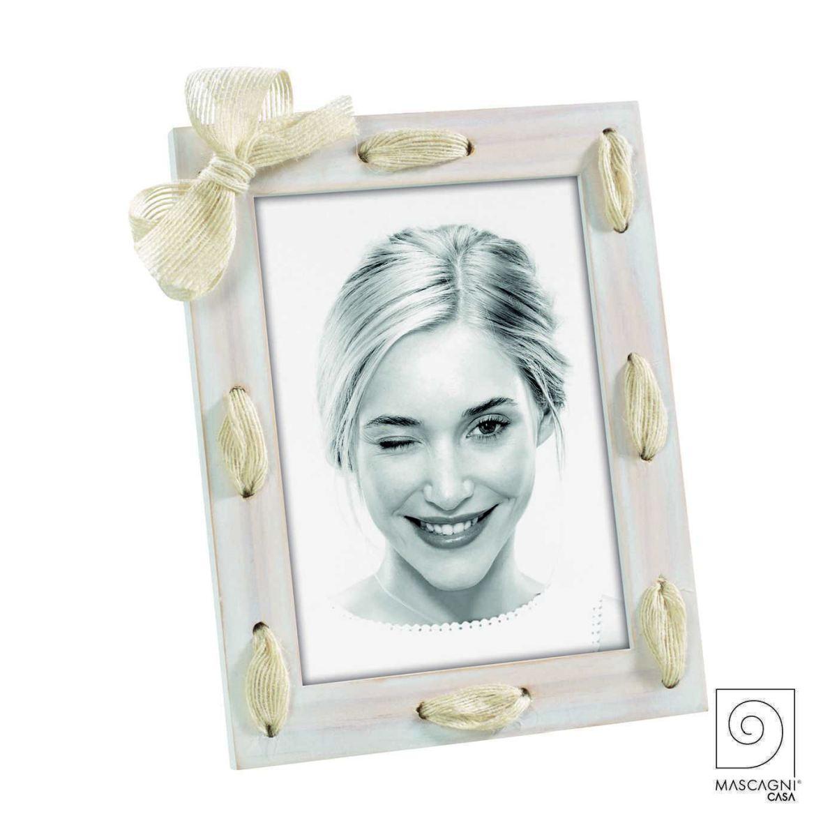 Cornice Legno cm.13x18 con Fiocco Panna | Mascagni