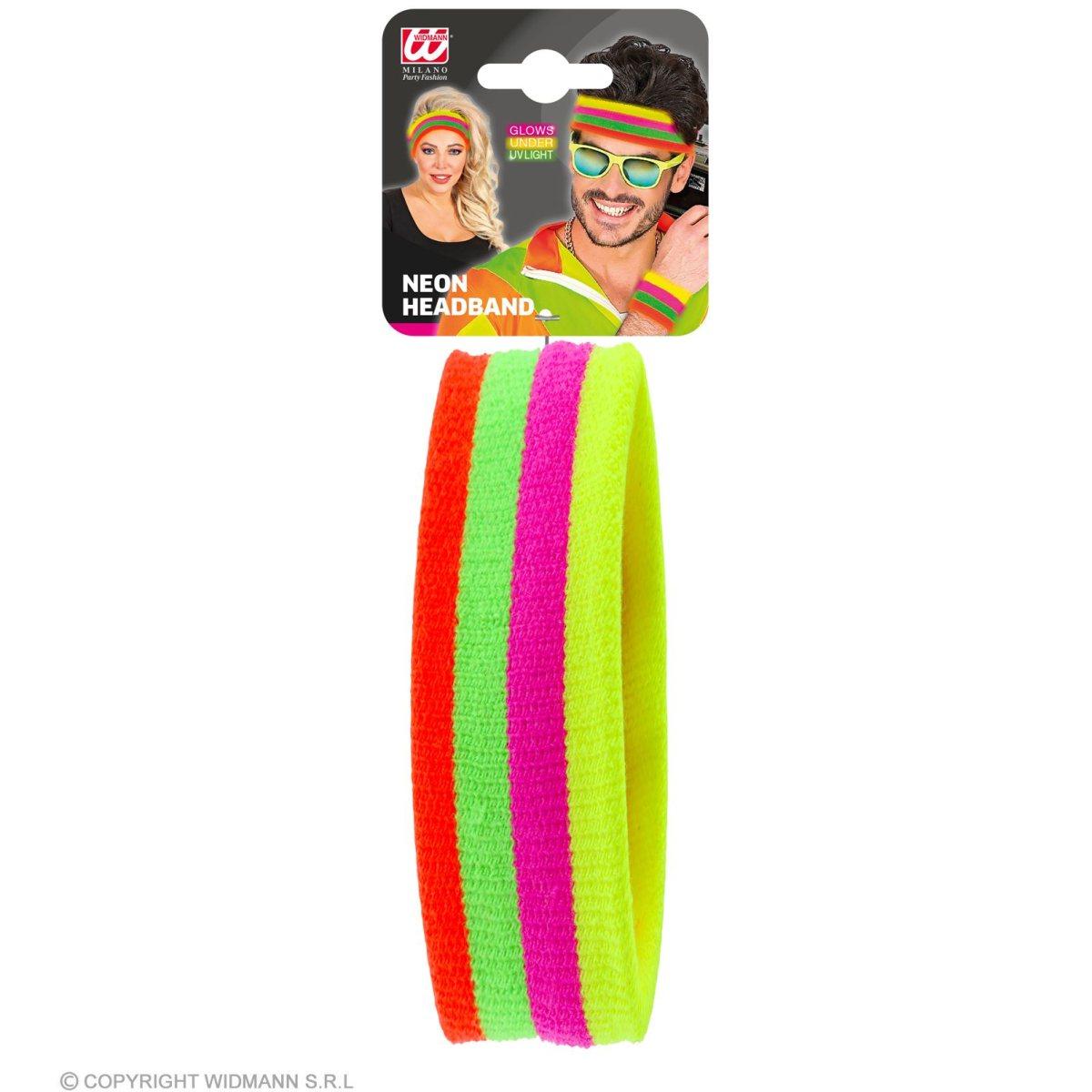 Fascia Testa Righe Neon |Widmann