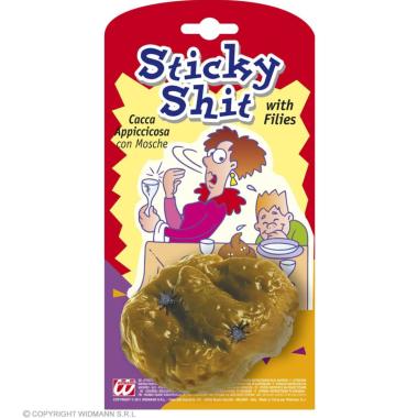 Cacca PVC Appiccicosa con Mosche |Widmann