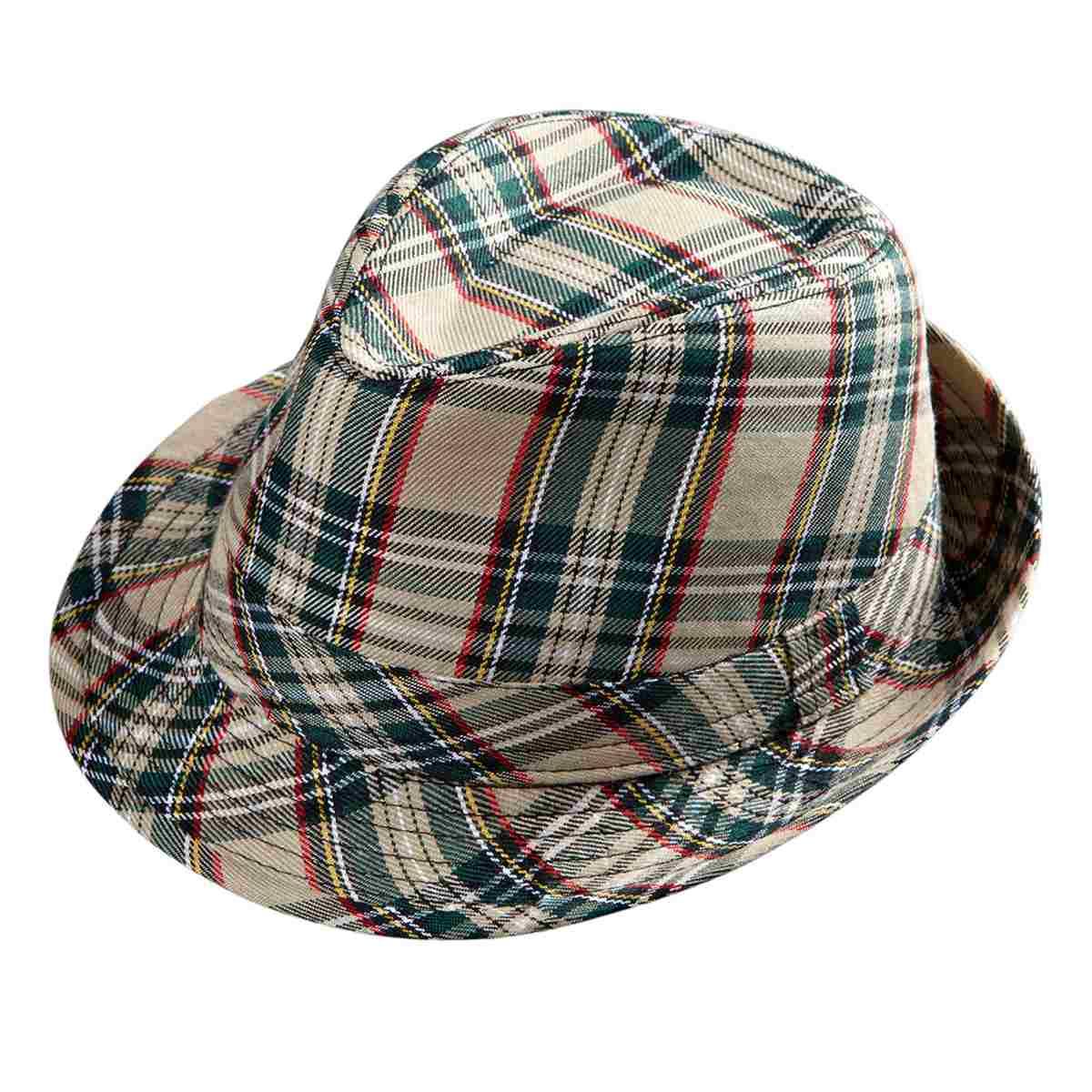 Cappello Borsalino Fedora Tartan Beige |Widmann