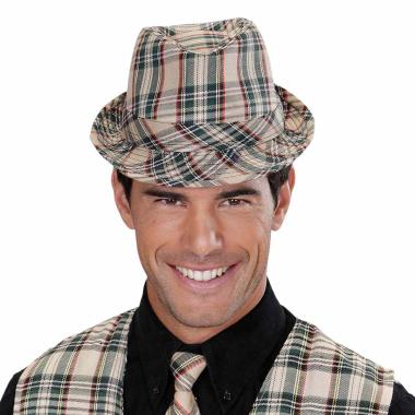Cappello Borsalino Fedora Tartan Beige |Widmann