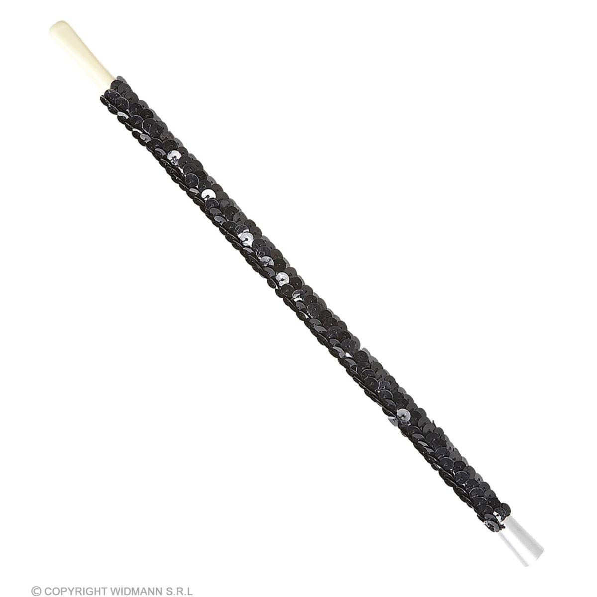 Bocchino Sigaretta Paillettes Nere cm.30 |Widmann