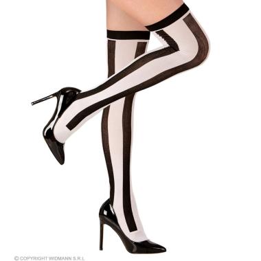 Collant Autoreggenti Righe Nere e Bianche |Widmann
