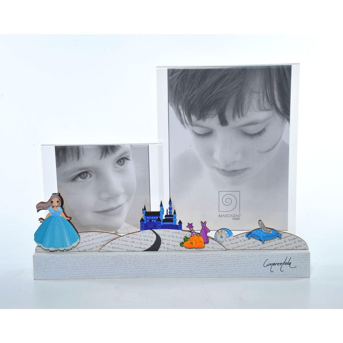 Cornice Multipla 2 Posti Legno Cenerentola Foto cm.13x18 | Mascagni