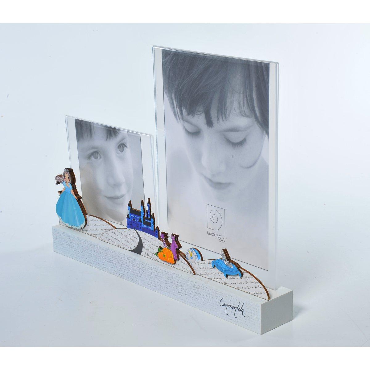 Cornice Multipla 2 Posti Legno Cenerentola Foto cm.13x18 | Mascagni