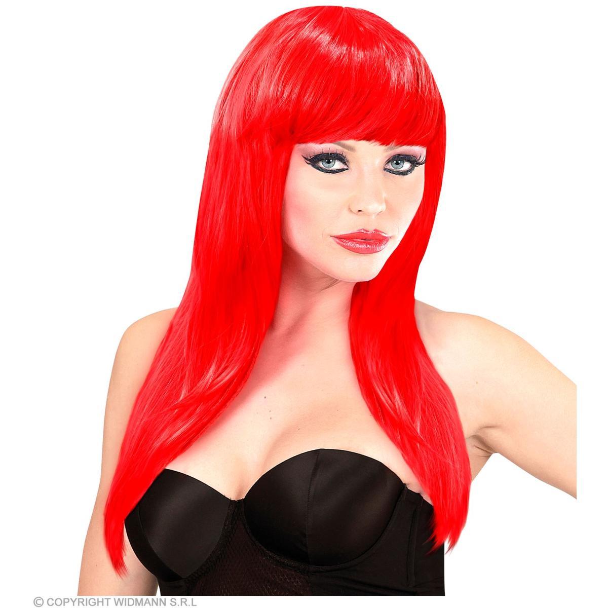 Parrucca Vogue Rossa Liscia con Frangia |Widmann