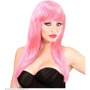 Parrucca Vogue Rosa Liscia e con Frangia |Widmann