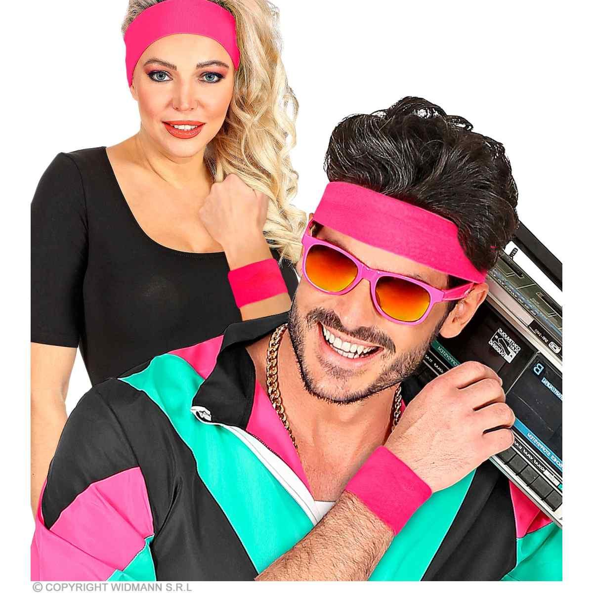 Polsini Rosa Fluorescente Set pz.2 |Widmann